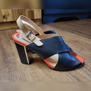 Expression slingback block heel shoes